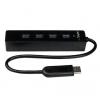 StarTech.com ST4300PBU3 hálózati csatlakozó USB 3.2 Gen 1 (3.1 Gen 1) Type-A 5000 Mbit/s Fekete
