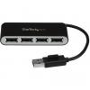 StarTech.com ST4200MINI2 hálózati csatlakozó USB 2.0 480 Mbit/s Fekete, Ezüst