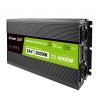 Green Cell Przetwornica napicia PowerInverter LCD 24 V 3000W/60000W Przetwornica samochodowa z wywietlaczem - czysty sinus áramátalakító és inverter Automatikus Fekete