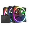 NZXT F120 RGB Triple Pack Számítógép ház Ventilátor 12 cm Fekete 3 db