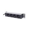 Intellinet 714020 áramelosztó egység (PDU) 4 AC kimenet(ek) 1U Szürke
