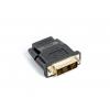 Lanberg AD-0013-BK HDMI DVI-D 18+1 Single Link Fekete csatlakozó átalakító