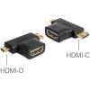 DeLOCK 65446 HDMI-C / HDMI-D HDMI-A Fekete csatlakozó átalakító