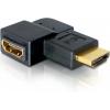 DeLOCK Adapter HDMI male > HDMI female 90° right HDMI 1.3 Fekete csatlakozó átalakító