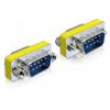 DeLOCK D-sub 9 M/M DB9 Ezüst csatlakozó átalakító
