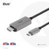 CLUB3D CAC-1587 USB Gen2 Type-C HDMI A-típus Fekete csatlakozó átalakító