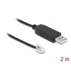 DeLOCK 66734 RJ-9 USB 2.0 Type-A Fekete csatlakozó átalakító