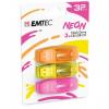 Emtec C410 Neon 32 GB USB A 2.0 Magenta, Narancssárga, Sárga pendrive