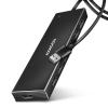 Axagon HUE-F7A 7x USB 3.2 Gen 1 ALU FLAT hub micro power IN 1m USB-A USB 3.2 Gen 1 (3.1 Gen 1) Type-A 5000 Mbit/s Fekete
