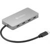 Sandberg 136-41 hálózati csatlakozó USB 3.2 Gen 1 (3.1 Gen 1) Type-C 10000 Mbit/s Szürke
