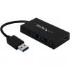 StarTech.com HB30A3A1CFB hálózati csatlakozó USB 3.2 Gen 1 (3.1 Gen 1) Type-A 5000 Mbit/s Fekete