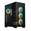 GIGABYTE C500 PANORAMIC STEALTH Midi Tower Fekete számítógép ház
