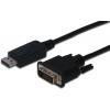 Assman Displayport 1.1a M(plug)/DVI-D (24+1) M(plug) 1m fekete átalakító kábel