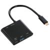 Hama 135729 USB 2.0 Type-C (M) - 2xUSB 3.1 (F) + HDMI (F) + USB Type-C (F) multiport adapter