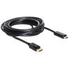 Delock kábel, DisplayPort (M) -> HDMI (M), 5m, arany