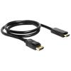 DELOCK Displayport 1.2 male - HDMI male 1m fekete kábel