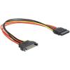 Delock Cable Power SATA 15 Pin male > SATA 15 Pin female extension 30 cm