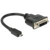 Delock HDMI Micro-D (M) -> DVI 24+5 (F) 20 cm kábel