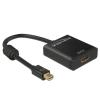 Delock mini Displayport 1.2 (M) - HDMI (F) 20cm 4K Aktív fekete adapter