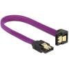 Delock SATA cable 6 Gb/s  20 cm straight / straight metal purple Premium