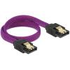 Delock SATA cable 6 Gb/s 30 cm straight / straight metal purple Premium