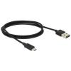 Delock Cable Easy USB 2.0 type-A male > Easy USB 2.0 type Micro-B male 1m black