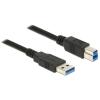 Delock USB 3.0 (M) - USB 3.0 Type-B (M) 1m fekete USB kábel