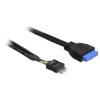 Delock kábel, USB 3.0 pin header (F) -> USB 2.0 pin header (M), 0.3m