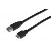Assmann AK-300117-005-S SuperSpeed USB A M (plug)/microUSB B M (plug) fekete USB 3.0 kábel