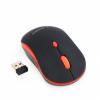 Gembird MUSW-4B-03-R, 1600 DPI, nano USB, fekete-piros egér