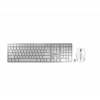 CHERRY DW 9100 SLIM billentyűzet Egér mellékelve Univerzális RF vezeték nélküli + Bluetooth AZERTY Francia Ezüst