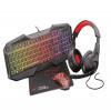 Trust Gaming GXT 1180RW 4 in 1 Bundle fekete gamer billentyűzet egér fejhallgató egérpad