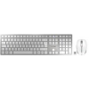 CHERRY DW 9100 SLIM billentyűzet Egér mellékelve Univerzális RF vezeték nélküli + Bluetooth Cseh, Szlovák Ezüst