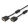 Assmann DVI-I DualLink DVI-I (24+5)M(plug)/DSUB15 M(plug) 2m fekete átalakító kábel