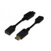 Assmann DP M (plug)/HDMI A F(jack) 0,15m black AK-340408-001-S 1.1a fekete displayport átalakító