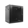 Lanberg 19'' 12U 600x450mm fekete (üvegajtó) fali rack szekrény