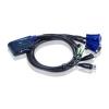 ATEN CS62U 2-Port USB KVM Switch, Speaker Support, 1.8m cables