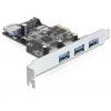 Delock 3 x external + 1 x internal USB 3.0  PCI Express kártya