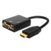 Elmak SAVIO CL23 HDMI-VGA-Jack M/F/F fekete átalakító adapter