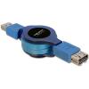 Delock extension kábel, USB 3.0, visszahúzható, 1m