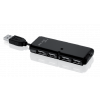iBOX IUHT008C 4-portos fekete USB hub