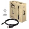 Club3D CAC-1115 MiniDisplayPort - DisplayPort 1.4 HBR3 8K 60Hz 2m fekete kábel