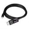 Club3D CAC-1557 USB-C - DisplayPort 1.4 8K 60Hz 1.8m fekete kábel