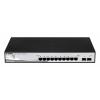 D-Link DGS-1210-10P 10 Port Gigabit PoE Smart Switch 10xport,Fémház,10xGigabit,2 Combo SFP slots