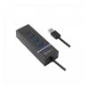 Sbox H-304 4 portos fekete USB Hub