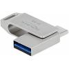 DeLOCK 54074 USB flash meghajtó 32 GB USB Type-A / USB Type-C 3.2 Gen 1 (3.1 Gen 1) Ezüst