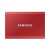 Samsung T7, 2 TB, USB 3.2 Gen.2, AES 256, Piros, Külső SSD