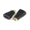 Sbox SX-530761 HDMI - Mini HDMI F - M aranyozott fekete adapter