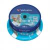 Verbatim nyomtatható, matt, ID, AZO, 700MB, 52x, hengeren, CD-R lemez