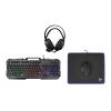 White Shark GC-4103 Cheyenne 104 + 12 gomb, angol, USB, 3200 DPI fekete gamer egér + egérpad + billentyűzet (angol) + fejhallgató
